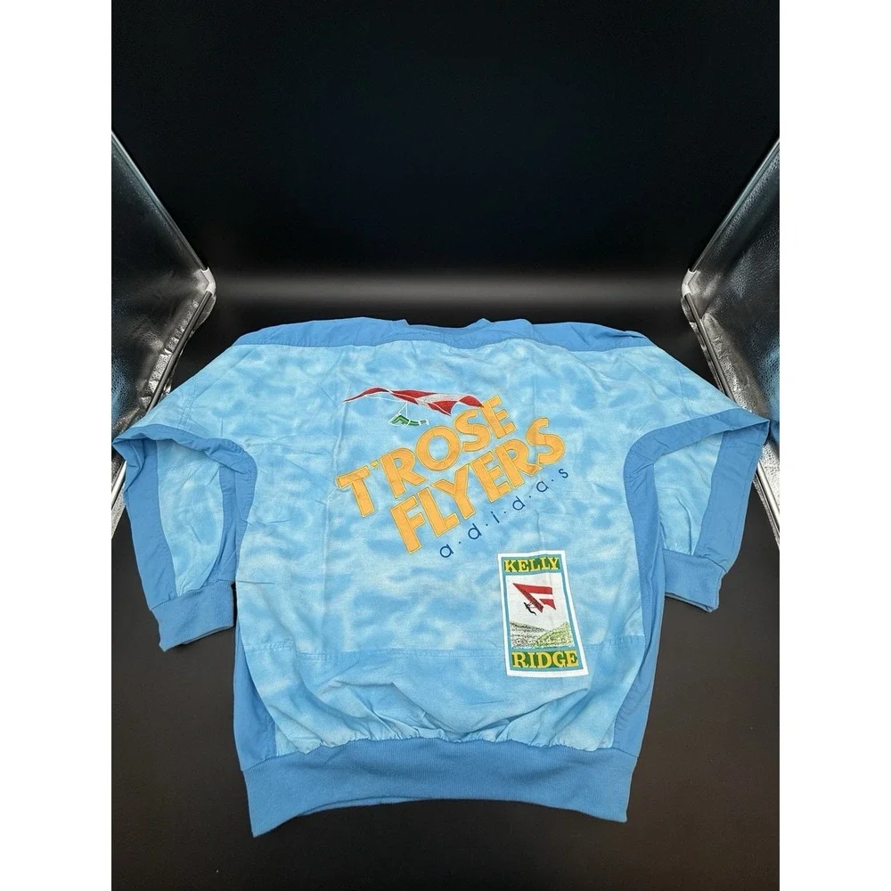 Vtg 80s Adidas T Rose Flyers Crewneck Sweatshirt‎